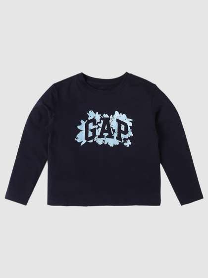 GAP Girls Brand Logo
                    Printed Round Neck T-shirt