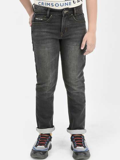 Crimsoune Club Boys
                      Slim Fit Mid-Rise Heavy Fade Stretchable Jeans