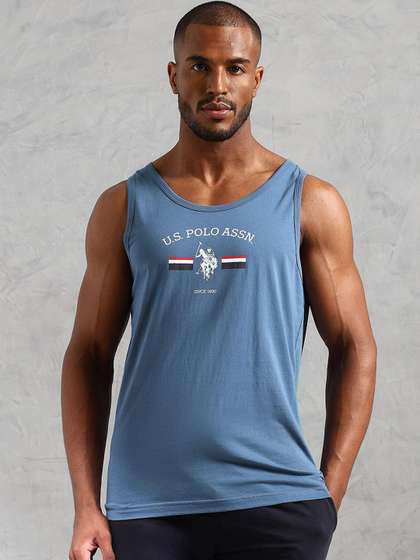 U.S. Polo Assn.
                        Printed Pure Cotton Gym Vest OEV02-G01-PL