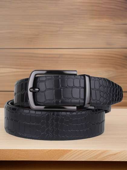 Provogue Men Textured
                      Leather Reversible Formal Belt