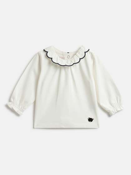 Chicco Girls Round Neck
                    Long Sleeves Cotton T-shirt