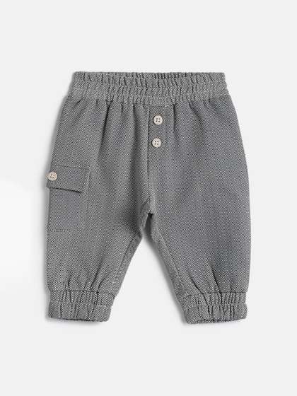 Chicco Boys Chevron
                    Printed Relaxed Regular Fit Mid-Rise Cotton Joggers