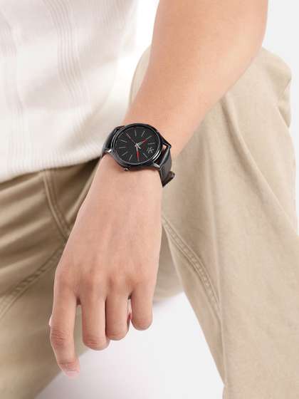 WROGN Men Brass Dial
                    & Leather Straps Analogue Chronograph Watch
