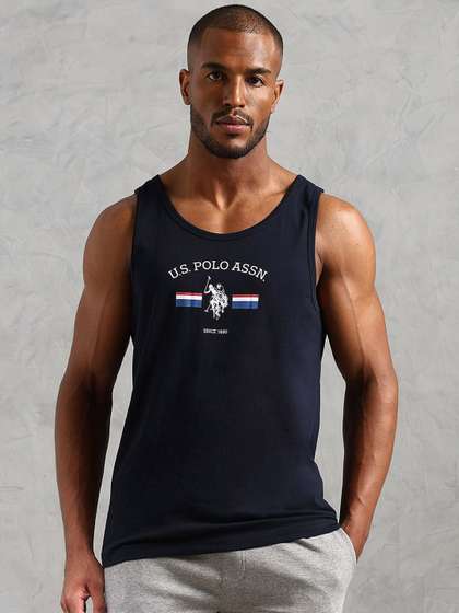U.S. Polo Assn.
                        Printed Pure Cotton Gym Vest OEV02-N01-PL