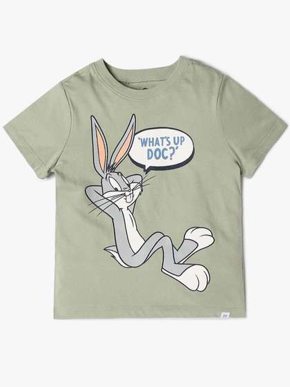 GAP Boys Bugs Bunny
                    Graphic Printed Round Neck Cotton T-shirt