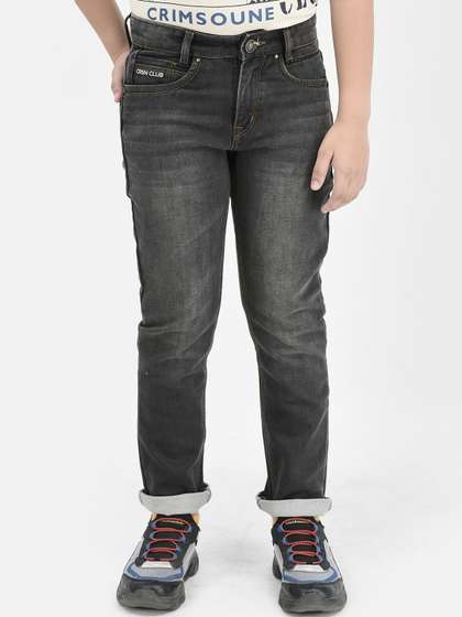 Crimsoune Club Boys Slim
                    Fit Mid-Rise Heavy Fade Stretchable Jeans