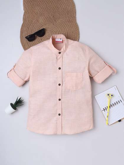 BAATCHEET Boys Comfort
                    Multi Stripes Striped Party Shirt