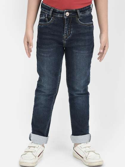 Crimsoune Club Boys Slim
                    Fit Mid-Rise Heavy Fade Stretchable Jeans