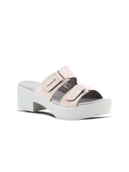 MEDIFEET Women
                          Leather Block Heel Sandals
