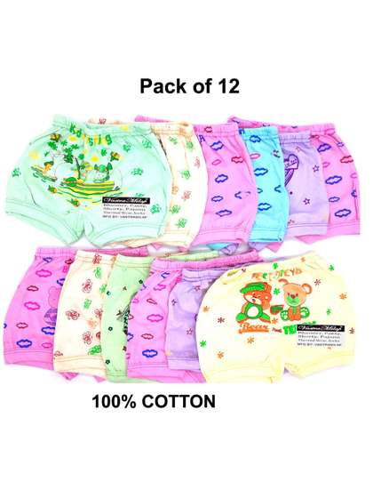 VastraMilap Kids Pack of
                    12 Printed Cotton Briefs
