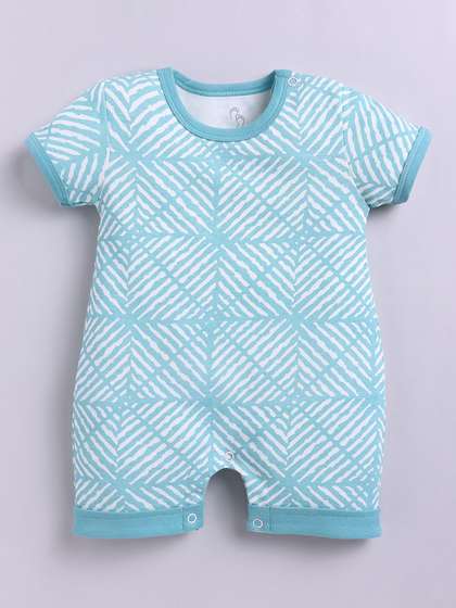 BABY GO Infant Boys
                    Printed Pure Cotton Rompers