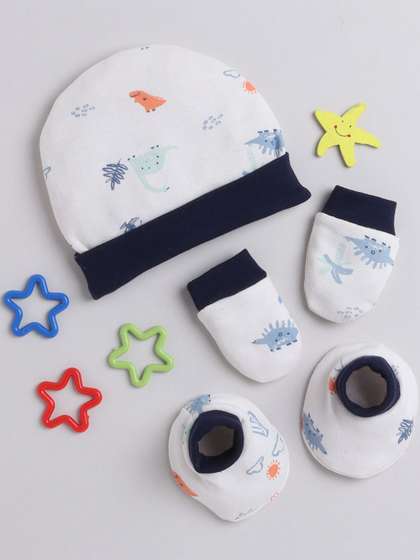 BUMZEE Infant Boys 3-Pcs
                    Cotton Baby Apparel Gift Set