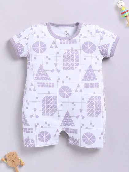 BABY GO Infant Boys
                    Printed Cotton Rompers