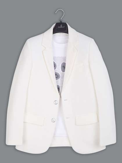 CHARCHIT Boys
                      Single-Breasted Casual Blazer With T-Shirt
