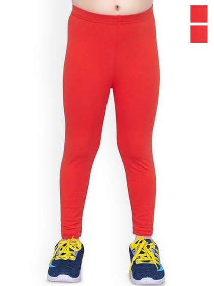 FRENCH KLEIDER Girls
                      Pack Of 2 Ankle-Length Leggings