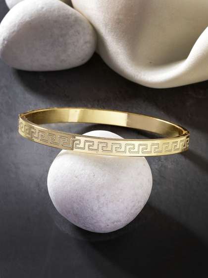Anouk Men Gold-Plated
                    Stainless Steel Kada Bracelet