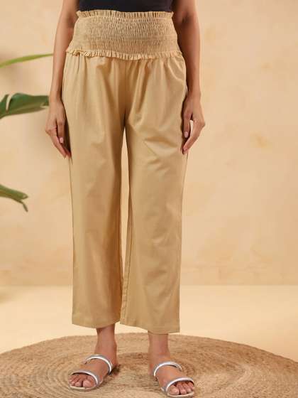 Ikk Kudi by Seerat
                        Women Straight Leg High-Rise Maternity Trousers