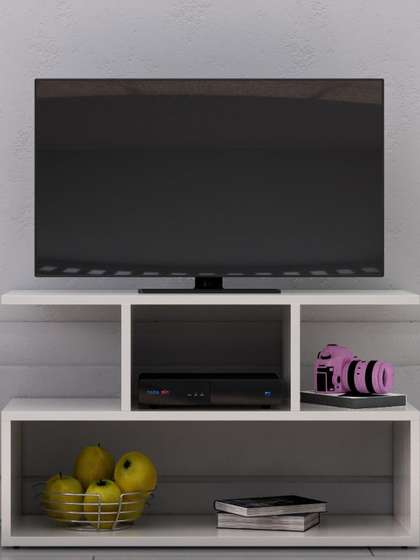 HEXA RED White Wood TV Unit