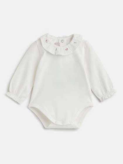 Chicco Infant Girls
                    Embroidered Round Neck Bodysuit