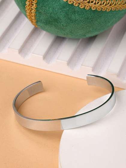Anouk Men Silver-Plated
                    Stainless Steel Cuff Bracelet