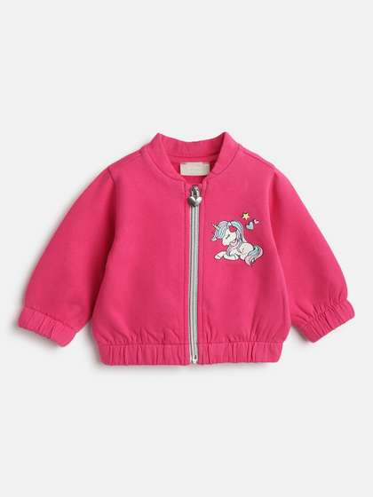 Chicco Girls Graphic
                    Printed Cardigan