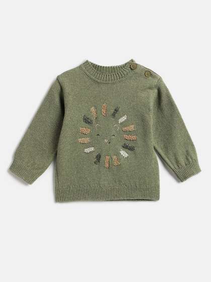 Chicco Boys Abstract
                    Embroidered Woollen Regular Pullover
