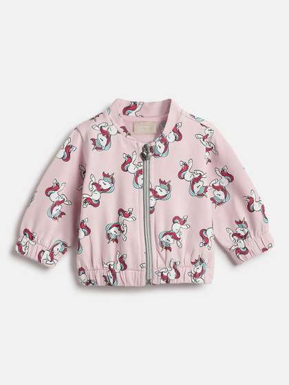 Chicco Girls Graphic
                    Printed Long Sleeve Cardigan Sweater