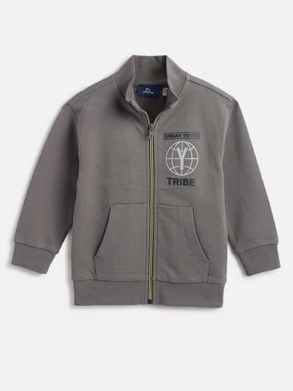 Chicco Boys Typography
                    Printed Mandarin Collar Regular Sweatshirt