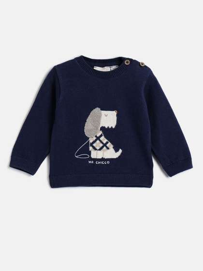 Chicco Boys Graphic
                    Embroidered Woollen Pullover