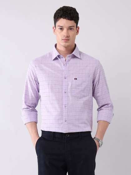 AD By Arvind Men
                          Slim Fit Checked Spread Collar Pure Cotton
                          Casual Shirt