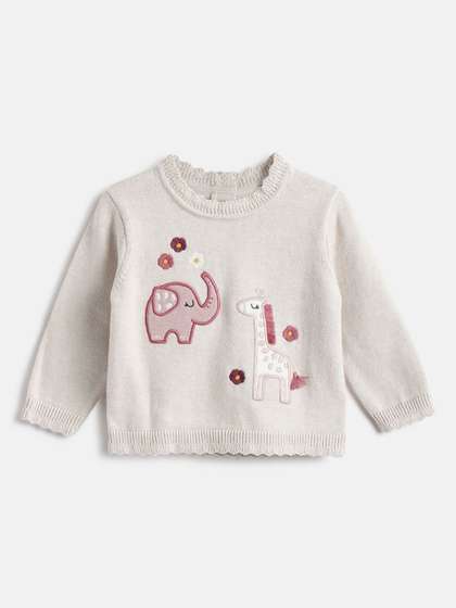 Chicco Girls Animal
                    Pullover with Embroidered Detail