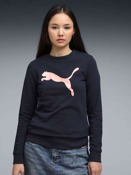 Puma Essentials Logo
                        Women Brand Logo Printed Crew Neck Sweatshirt
