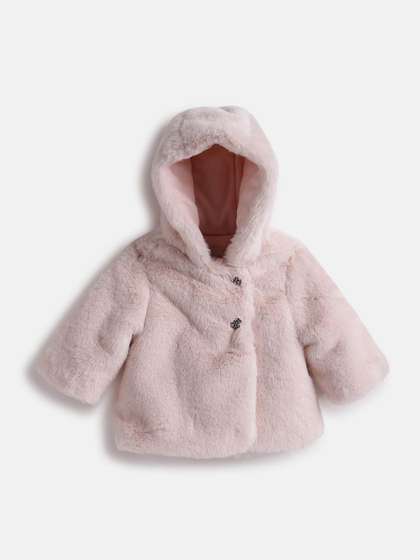 Chicco Girls Hooded
                    Solid Lightweight Casual Sherpa