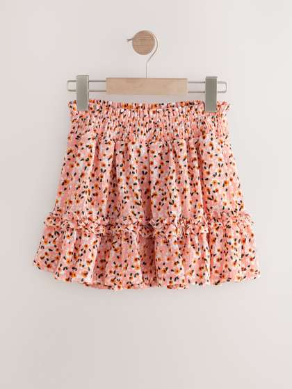 NEXT Girls Geometric
                    Printed Tiered Skirt
