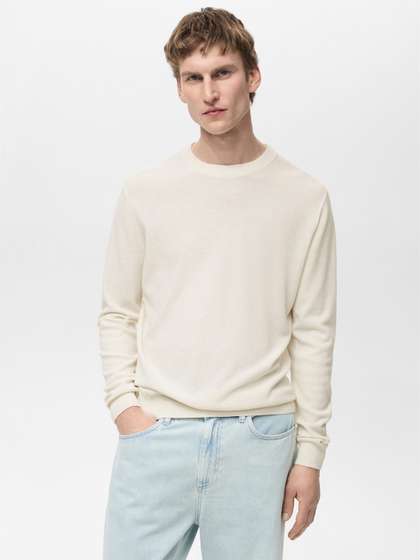 MANGO MAN Round Neck
                        Knitted Pullover