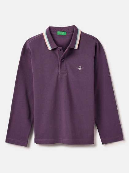 United Colors of
                    Benetton Boys Polo Collar Pure Cotton Regular Fit
                    T-shirt