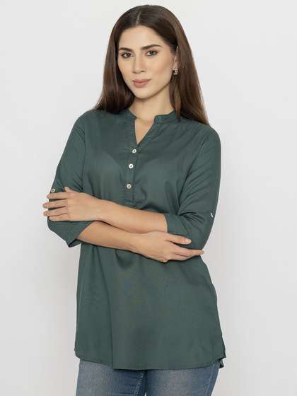 Bonjour Women
                          Mandarin Collar Tunic