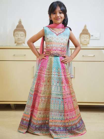JAY NAGNATH FAB Multi
                    Art Silk Lehenga Choli