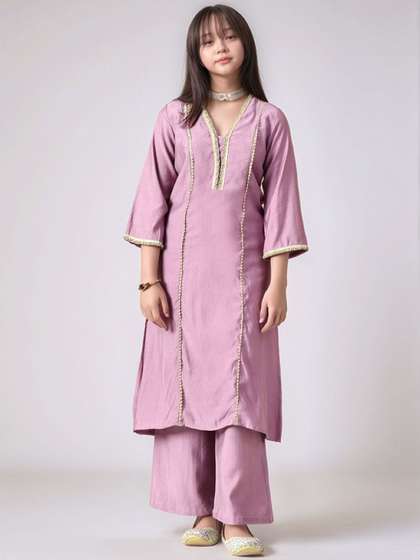 Sangria Girls
                    Embellished Kurta with Trousers