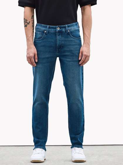 Snitch Men Blue
                        Mid-Rise Slim Fit Jeans
