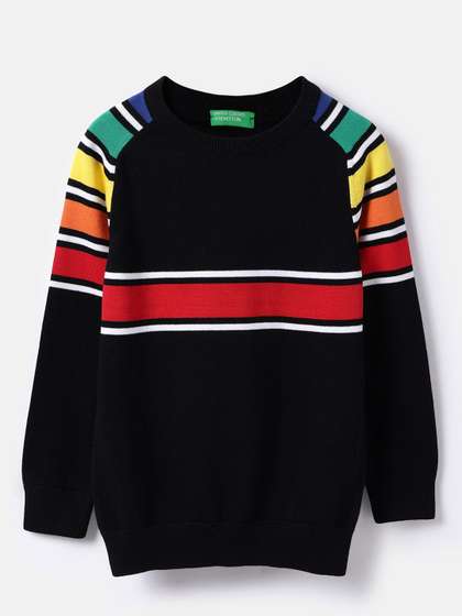 United Colors of
                    Benetton Boys Pure Cotton Long Sleeves Striped
                    Sweatshirt