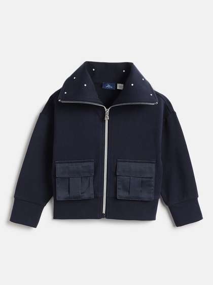 Chicco Girls Open Front
                    Spread Collar Jacket
