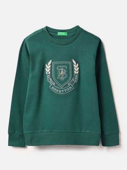 United Colors of
                    Benetton Boys Embroidered Sweatshirt