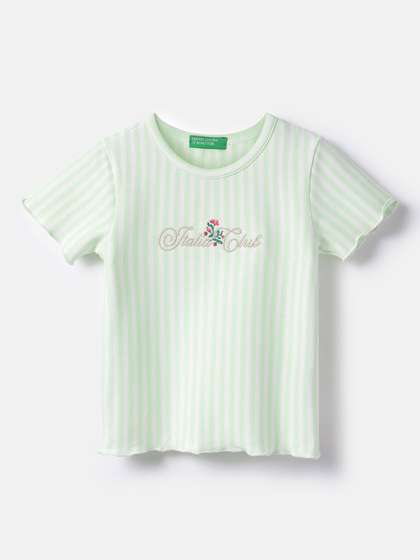 United Colors of
                    Benetton Girls Striped Regular Top