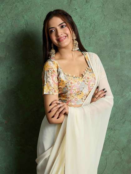 TASRIKA Sequinned
                        Poly Georgette Saree