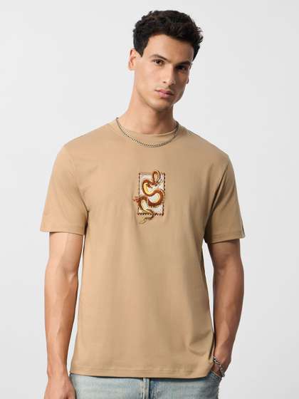 The Souled Store Men Printed Cotton T-shirt