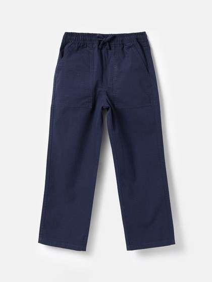 United Colors of
                    Benetton Boys Regular Fit Mid-Rise Cotton Trousers