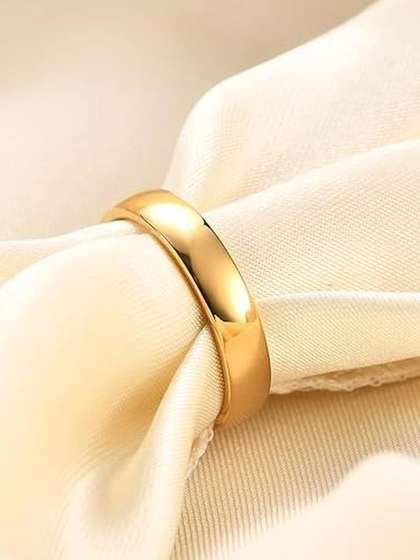 Lovemi Movements
                    Gold-Plated Stainless Steel Finger Ring