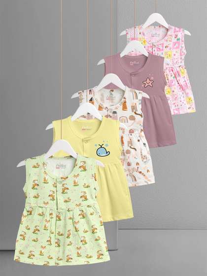 HELLCAT Girls Pack Of 5
                    Graphic Print A-Line Knee Length Dress