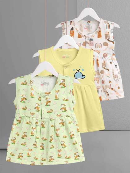 HELLCAT Girls Pack of 3
                    Printed Fit and Flare Dress